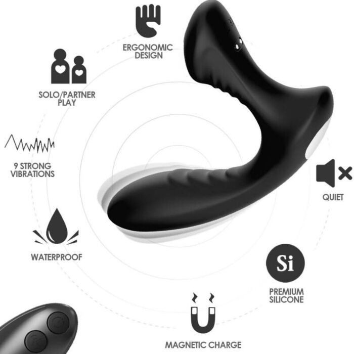 ARMONY - STORM VIBRATOR ANAL PROSTATE & PLUG REMOTE CONTROL BLACK ARMONY - STORM VIBRATOR ANAL PROSTATE & PLUG REMOTE CONTROL BLACK