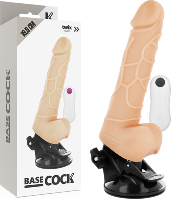 Basecock realistic vibrador control remoto natural 19.5cm