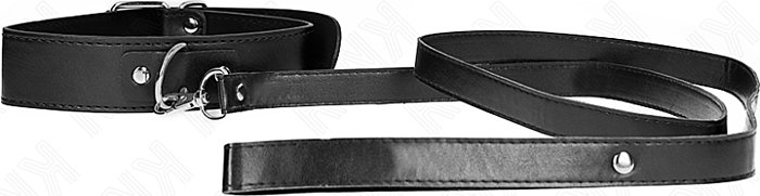 Collar con Correa KINK Fino Negro Ajustable 116 cm