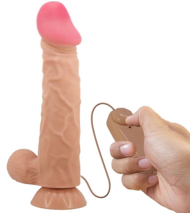 Realistinen dildo liukuvalla iholla ja kaukosäätimellä Pretty Love Sliding Skin