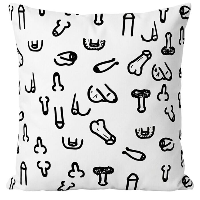 DIABLO PICANTE - 30 X 30 PENIS CUSHION WHITE DIABLO PICANTE - 30 X 30 PENIS CUSHION WHITE
