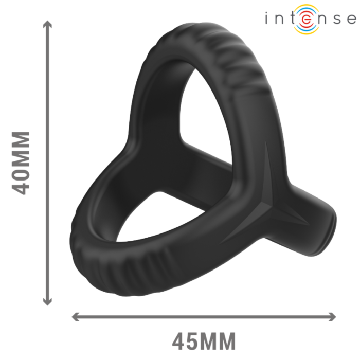 INTENSE - CARSON DOUBLE SILICONE PENIS RING BLACK MODEL 4 INTENSE - CARSON DOUBLE SILICONE PENIS RING BLACK MODEL 4