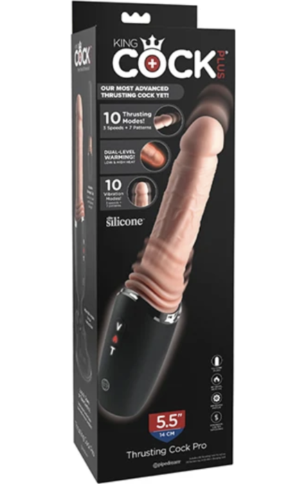 KING COCK PLUS - THRUSTING COCK PRO -dildo 12,7 cm