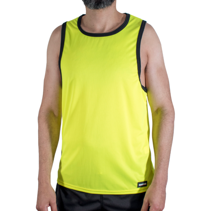 MACHO - CMV001 YELLOW GYM T-SHIRT S/M MACHO - CMV001 YELLOW GYM T-SHIRT S/M
