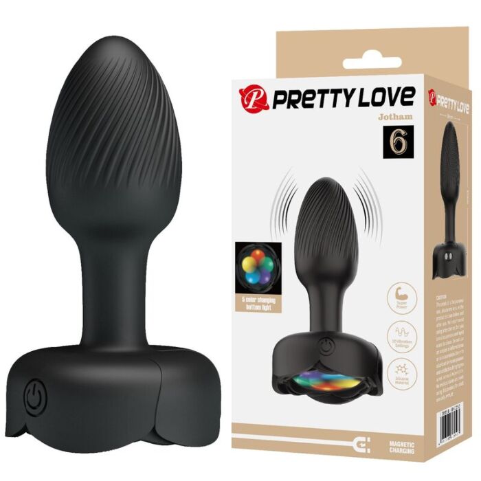 PRETTY LOVE - RECHARGEABLE VIBRATING ANAL PLUG 10 MODES BLACK PRETTY LOVE - RECHARGEABLE VIBRATING ANAL PLUG 10 MODES BLACK