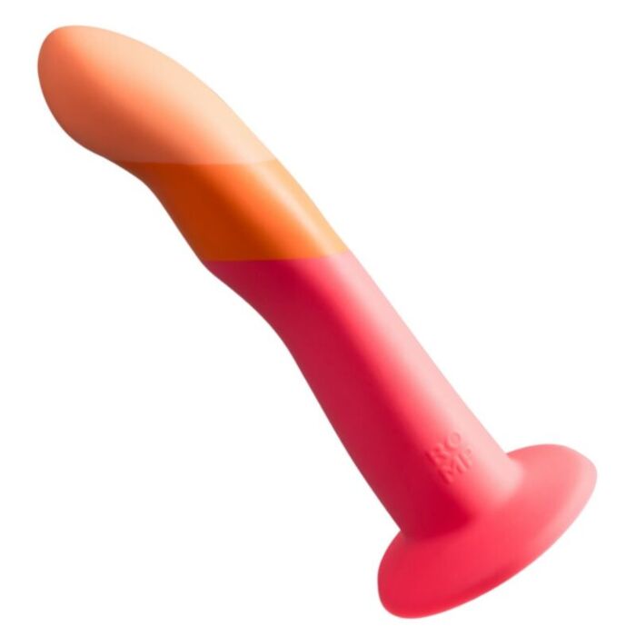 ROMP - DIZI SILICONE DILDO WITH SUCTION CUP TRICOLOR 18 CM ROMP - DIZI SILICONE DILDO WITH SUCTION CUP TRICOLOR 18 CM