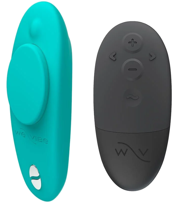 WE-VIBE Moxie+ aqua-pikkuhousuvibraattori magneettiklipsillä etäohjattava