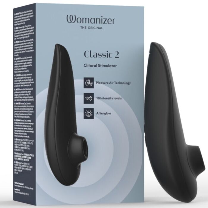 Imutoiminen klitorisstimulaattori WOMANIZER Classic 2, musta, 10 voimakkuustasoa