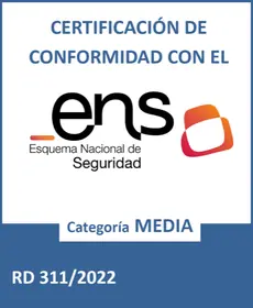 Espanjan kansallisen tietoturvakehyksen (ENS) sertifiointitunnus, keskitason luokka