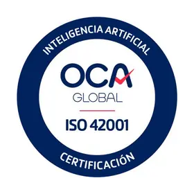 OCA:n sertifiointimerkki standardille ISO/IEC 42001